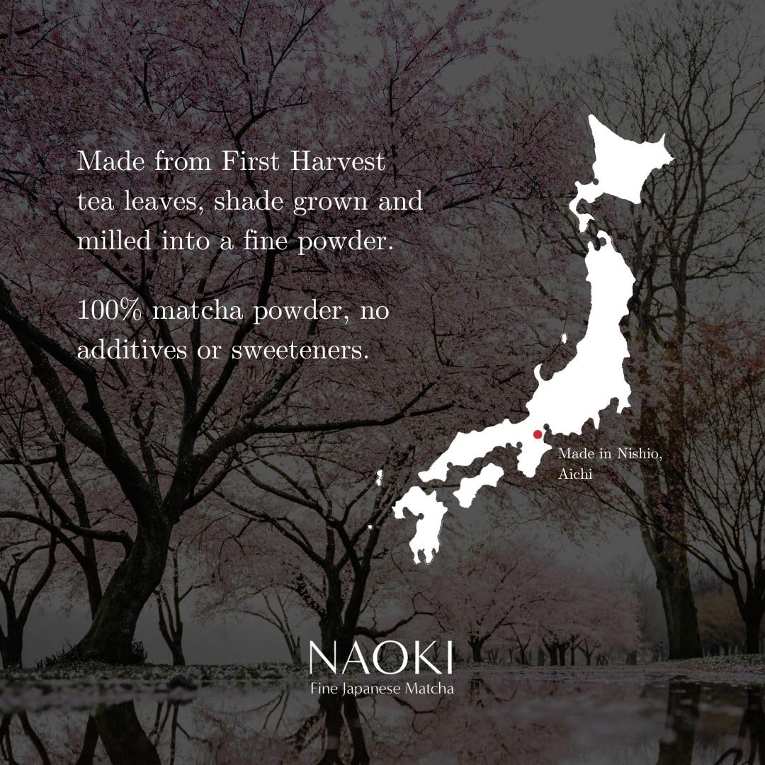 Naoki Matcha Nishio Bloom Masters Collection Matcha – Authentic Japanese Ceremonial Grade Matcha Green Tea Powder from Nishio, Japan (40g / 1.4oz)