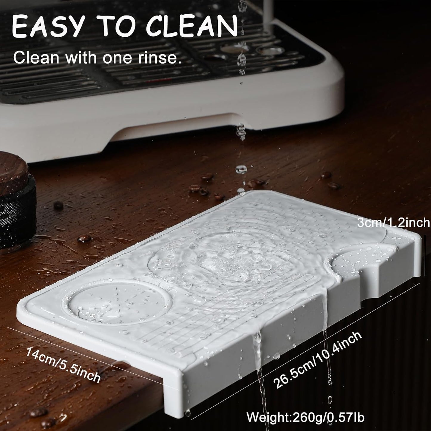 Espresso Tamping Mat – Food Grade Silicone Coffee Tamper Pad with Portafilter Slots, Heat Resistant, Anti-Slip, Waterproof Tamping Station for Baristas