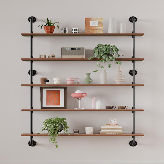 Floating Shelves for Wall Living Room Shelves Bookshelf Industrial Pipe Shelving Shelf Real Wood Planks 36 inch Rustic Wall Shelves Hanging Bookshelves Farmhouse Kitchen Bar Shelving