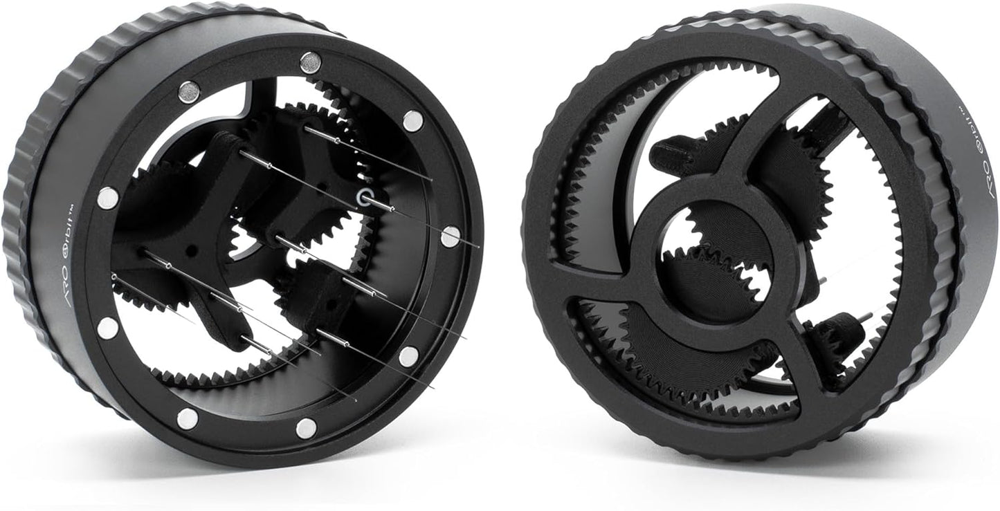 ARO Orbit PRO™ | Aluminum Spirographic WDT Tool | Mechanical Geared Spinning Distribution Tool for Home Baristas and Professional Cafés | Compatible with 58mm Portafilters