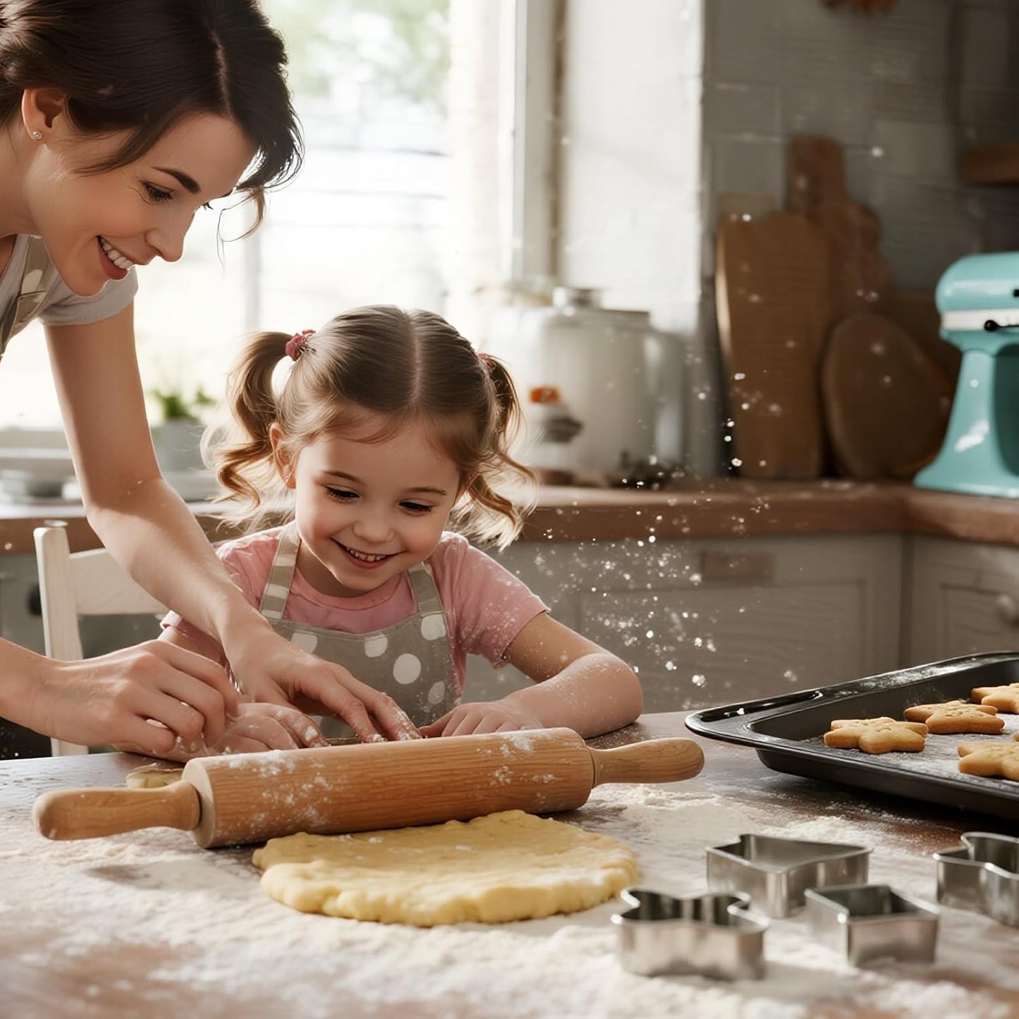 Stainless Steel Cookie Cutter Set - 30Pcs Multi Shapes Kit with Small Circle, Triangle, Mini & Small Star Cutters for Baking, Holiday Cookies, Kids Kitchen Tools (Boys & Girls)