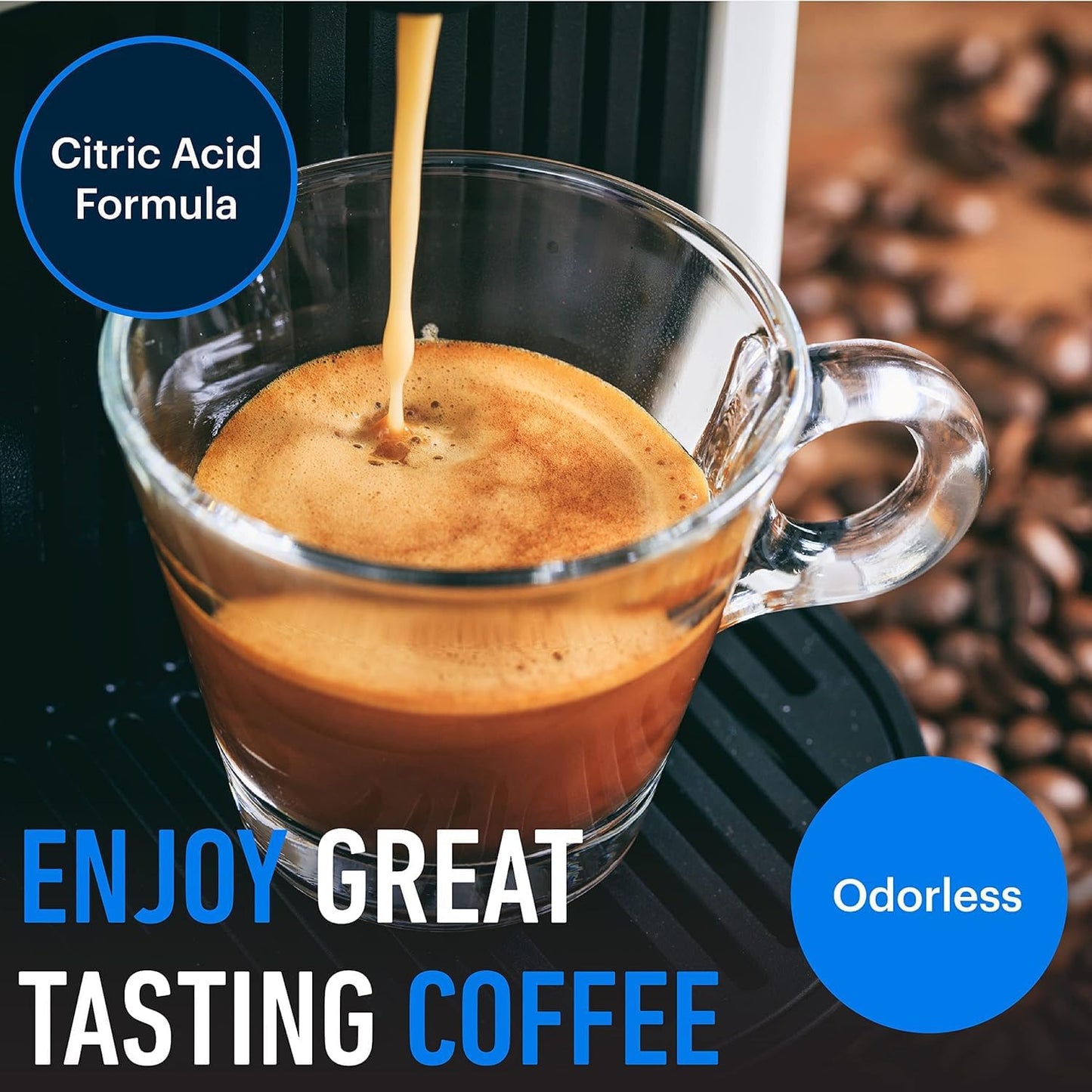 Descaling Solution (6 Uses) Coffee Machine Descaler Cleaner | Compatible with Breville Keurig Nespresso Delonghi & More | Liquid To Descale Automatic Coffee Makers & Espresso Machines 3 pack