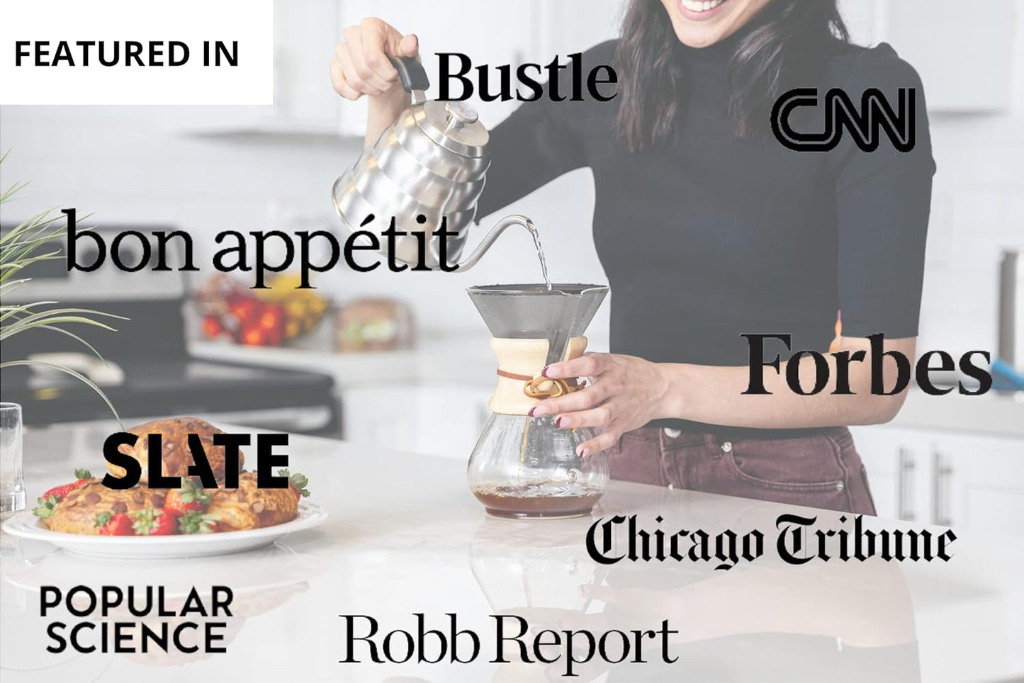 Barista Warrior Pour Over Filters – Compatible with Chemex, Hario V60 & Popular Coffee Makers – Reusable Stainless Steel – Best Coffee Maker and Bar Accessories