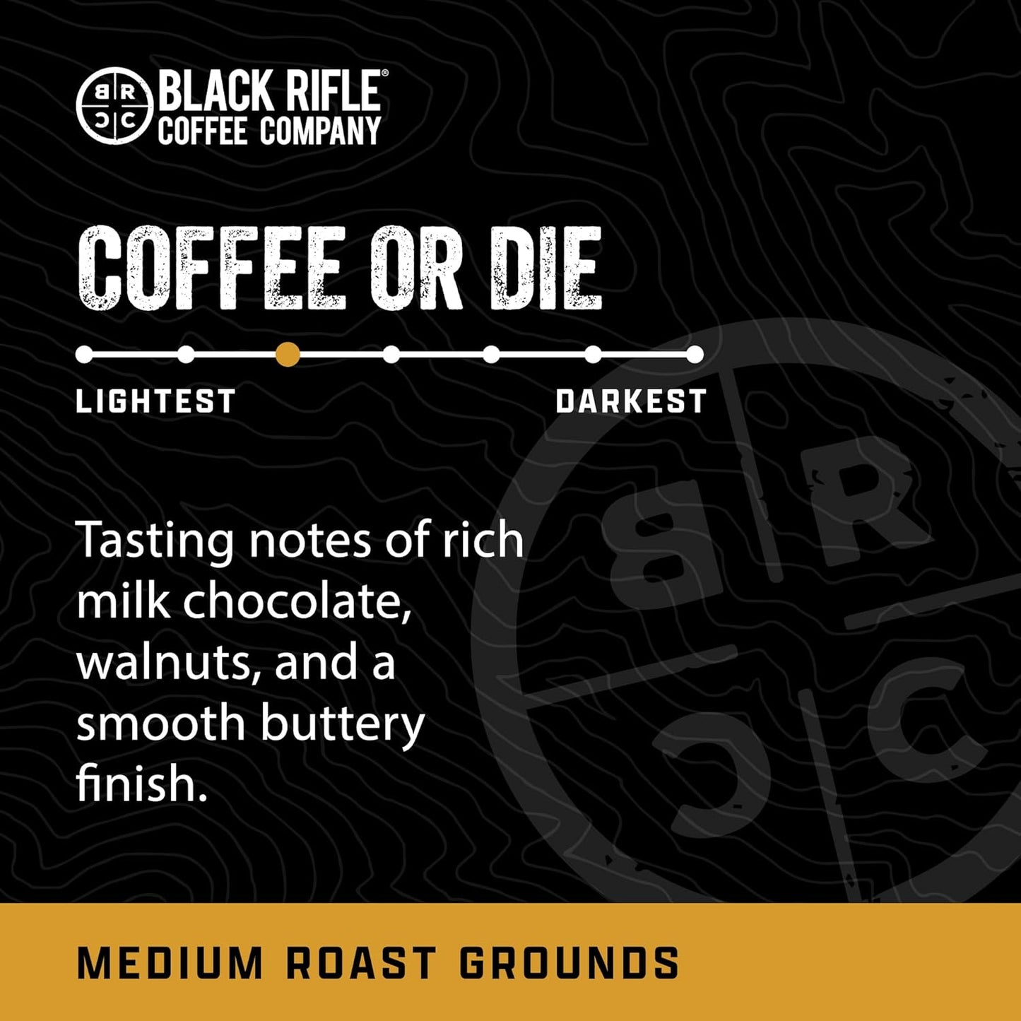 Black Rifle Coffee Company Ground Medium Roast - Roasted Blend Made from Pure Arabica Beans - Colombian & Brazilian Beans - Veteran Founded & American Made (Coffee or Die, 12oz Bag)