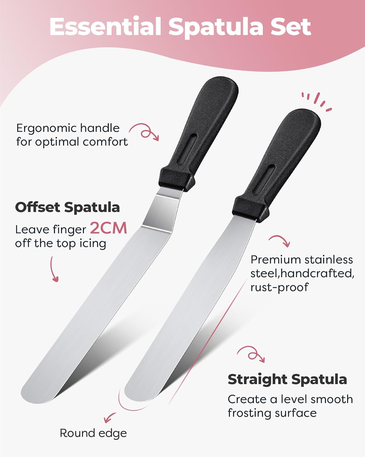 Kootek 71PCs Cake Decorating Kit, Baking Supplies Tools - Includes Cake Stand Turntable, 12 Icing Piping Tips, 2 Frosting Spatulas, 3 Scrapers, 50+2 Piping Bags, Coupler, Video Tutorial, Booklet