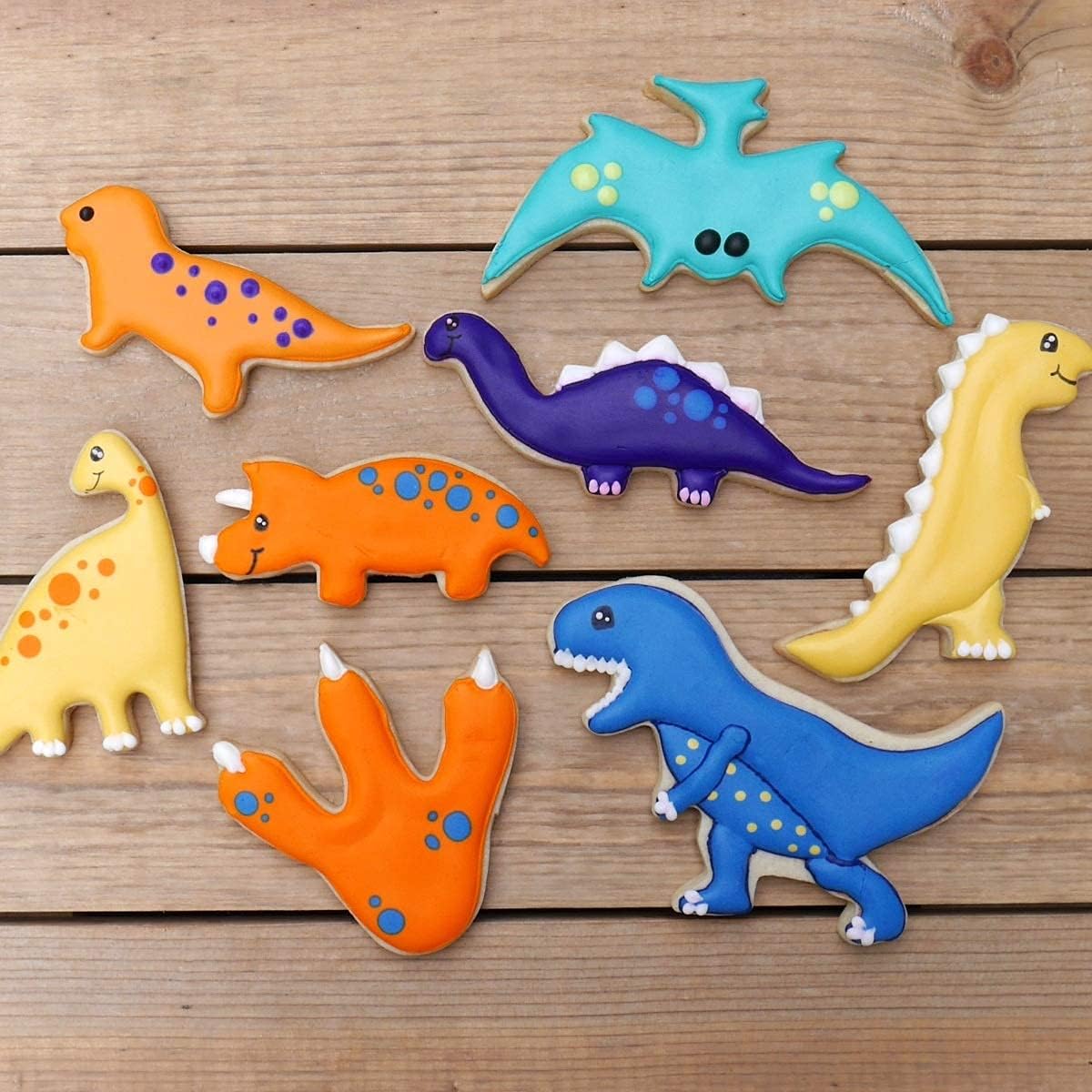 Dinosaur Cookie Cutter Set, 8 Piece, Stainless Steel