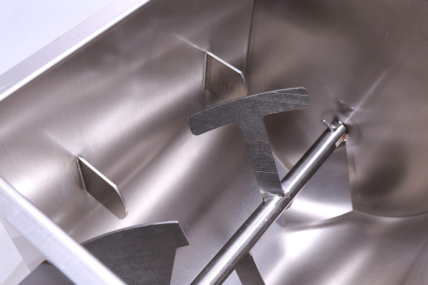 CMI Commercial Stainless Steel Manual Meat Mixers with Lid,40Lb/20L Tank,(Mixing Maximum 30-Pound for Meat),Sausage Mixer Machine Meat Processing Equipment With Gear