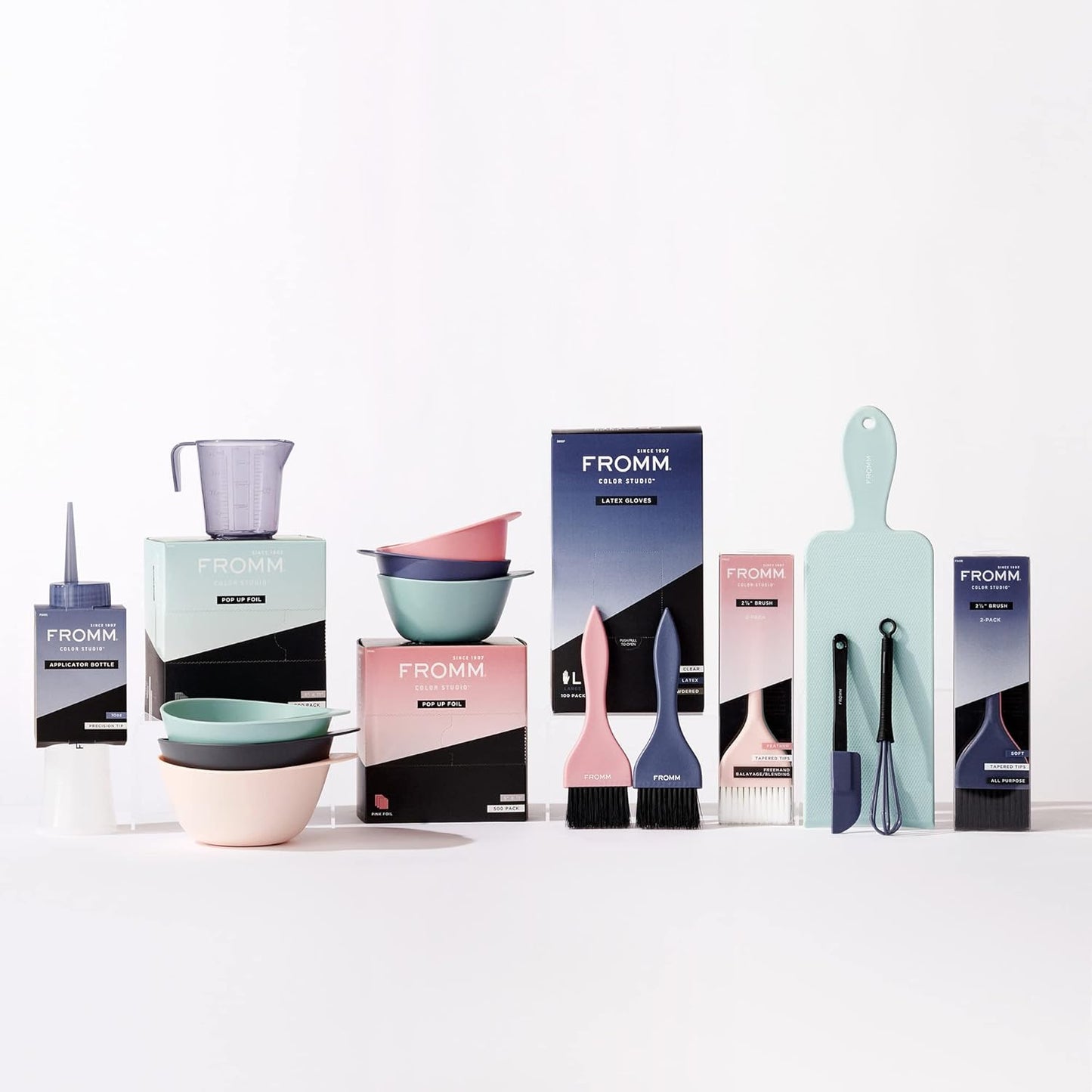 Fromm Color Studio Large Mixing Bowls for Hair Dye, Bleach, Coloring, and Treatments with Spill Proof Rubberized Base, 16 oz, 3 Pack