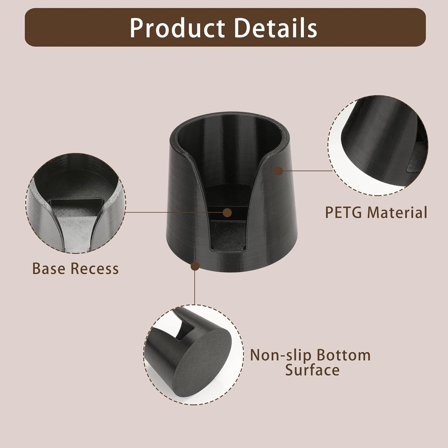 Coffee Tamper Base Compatible with Ninja Espresso ES601/ES701,Handheld Portafilter Support Stand For Ninja Cafe Luxe Machine,Anti-Slip Coffee Accessories Improves Tamping Stability and Extraction