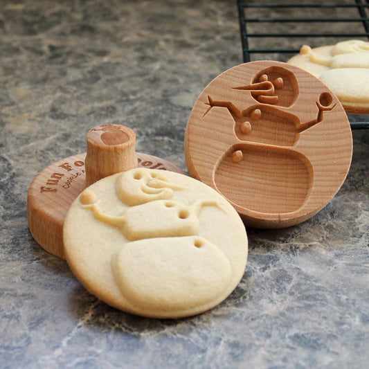 Wood Cookie Stamp, 2.5 Inch (Snowman CS-015)