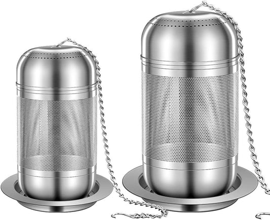 2Pack Tea Strainers for Loose Tea, Extra Fine Mesh Tea Infuser, 316 Stainless Steel Loose Leaf Tea Steeper, Tea Infuser for Loose Leaf Tea (2 Pack - Large + Small)