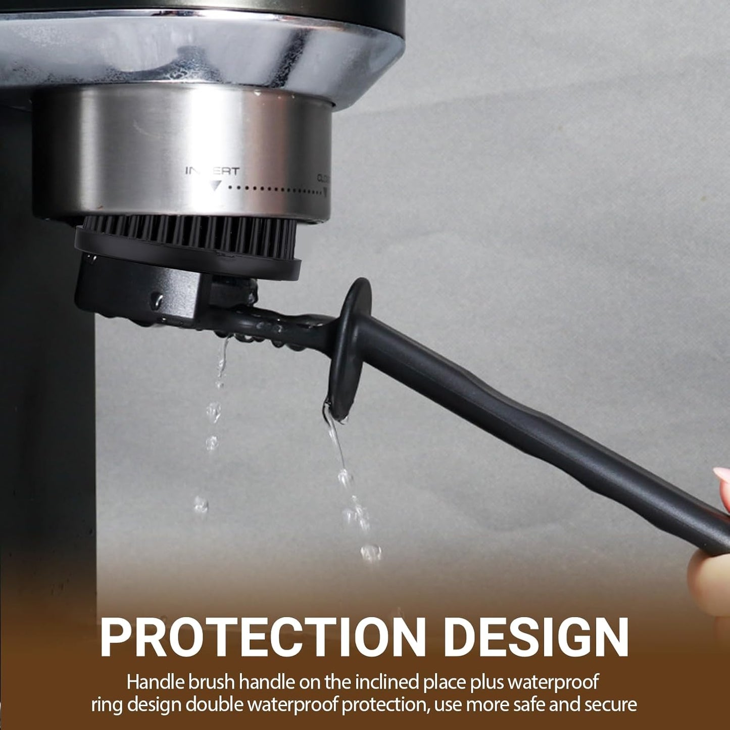 51MM Espresso Machine Cleaning Brush,Silicone Brush for Coffee Machine Group Head, Heat-Resistant and Corrosion-Resistant,360°Cleaning