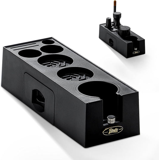 Bincoo Espresso Tamper Station,Multifunction Espresso Coffee Organizer with Drawer for Storage 51, 54, 58MM Tamper, Distributor, Portafilter and Accessories,Space-Saving Design