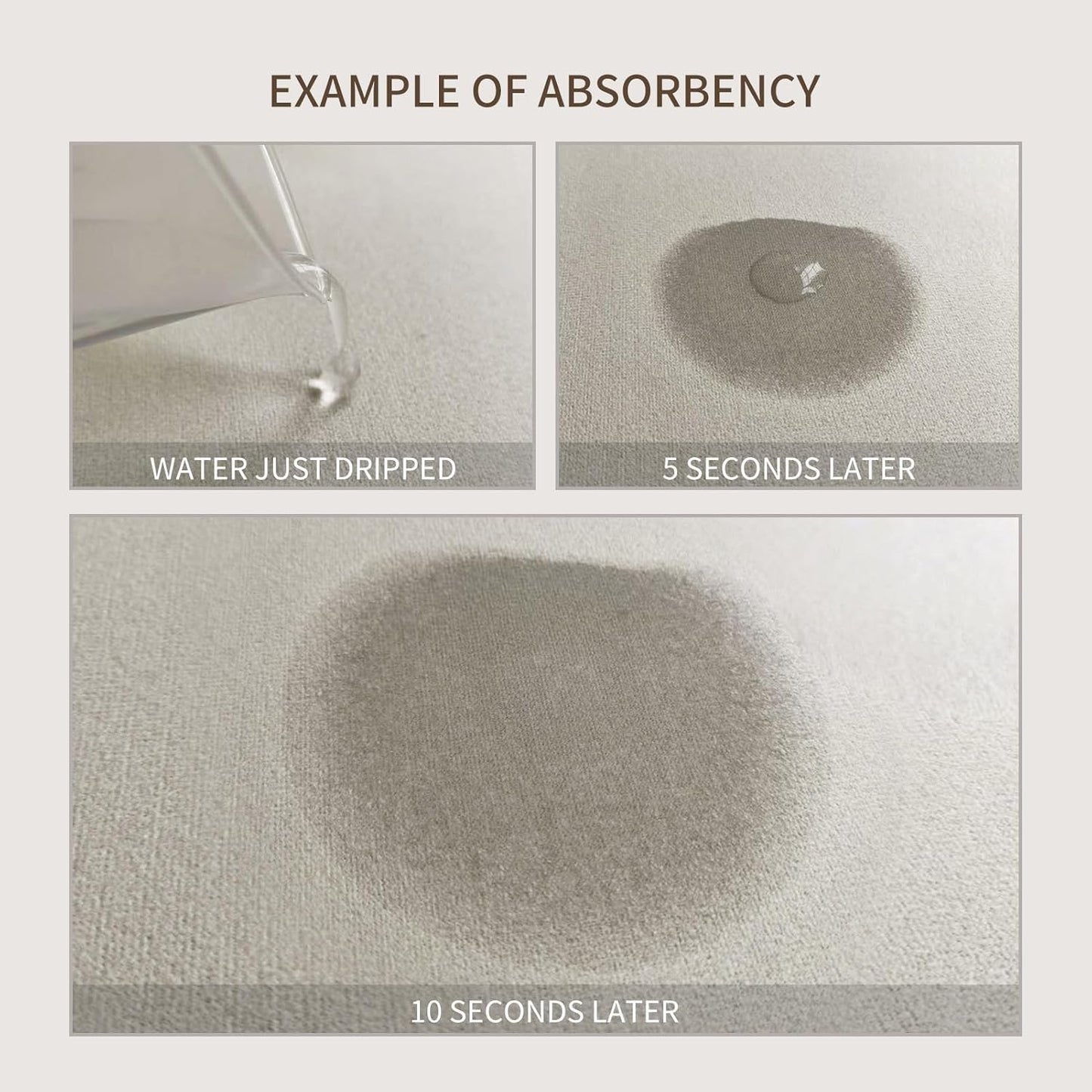 Dish Drying Mat Diatomaceous Earth Soft Coffee Mat Silicone Dish Drying Mat for Kitchen Counter or Sink for Kitchen Bathroom Coffee Bar (Linear Pattern, 16 x 24 Inches)