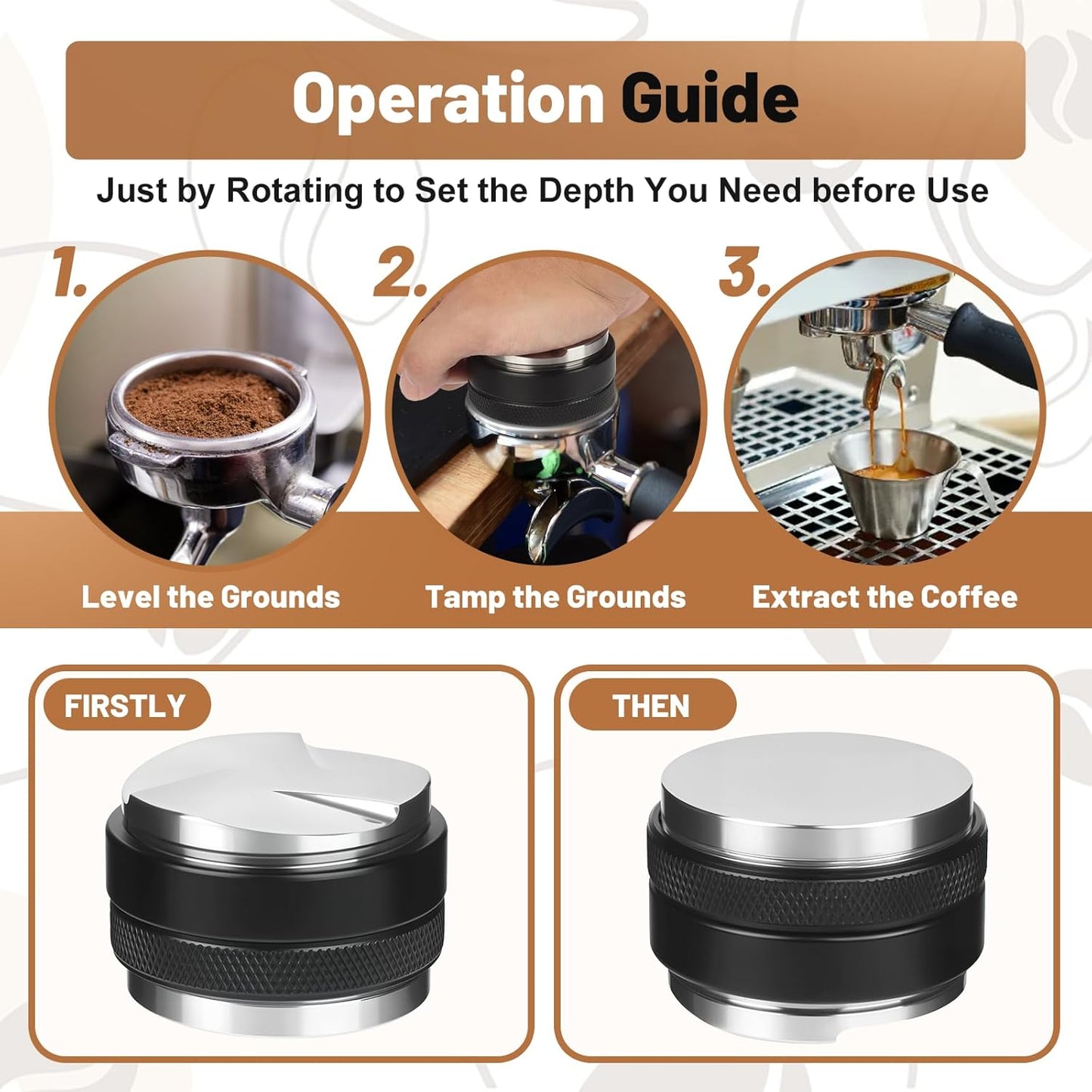 53mm Espresso Tools – Coffee Distributor and Tamper Leveler, WDT Tool, Magnetic Dosing Funnel and Puck Screen with Remover, Espresso Accessories Kit Fits 53mm Portafilters and Espresso Machines