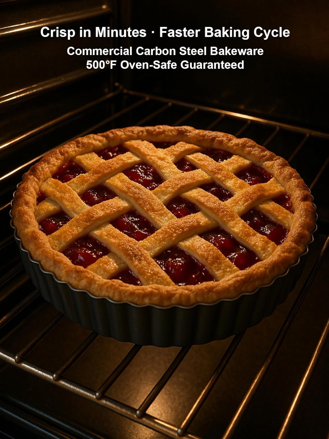 9.5*2.2 Inch Deep Tart Pan w/ Pie Cake Server. Removable Bottom, Non-Stick Coating, Rugged Carbon Steel for Tart Quiche Baking. Gift for Women Wife Christmas Thanksgiving Party Festival Family