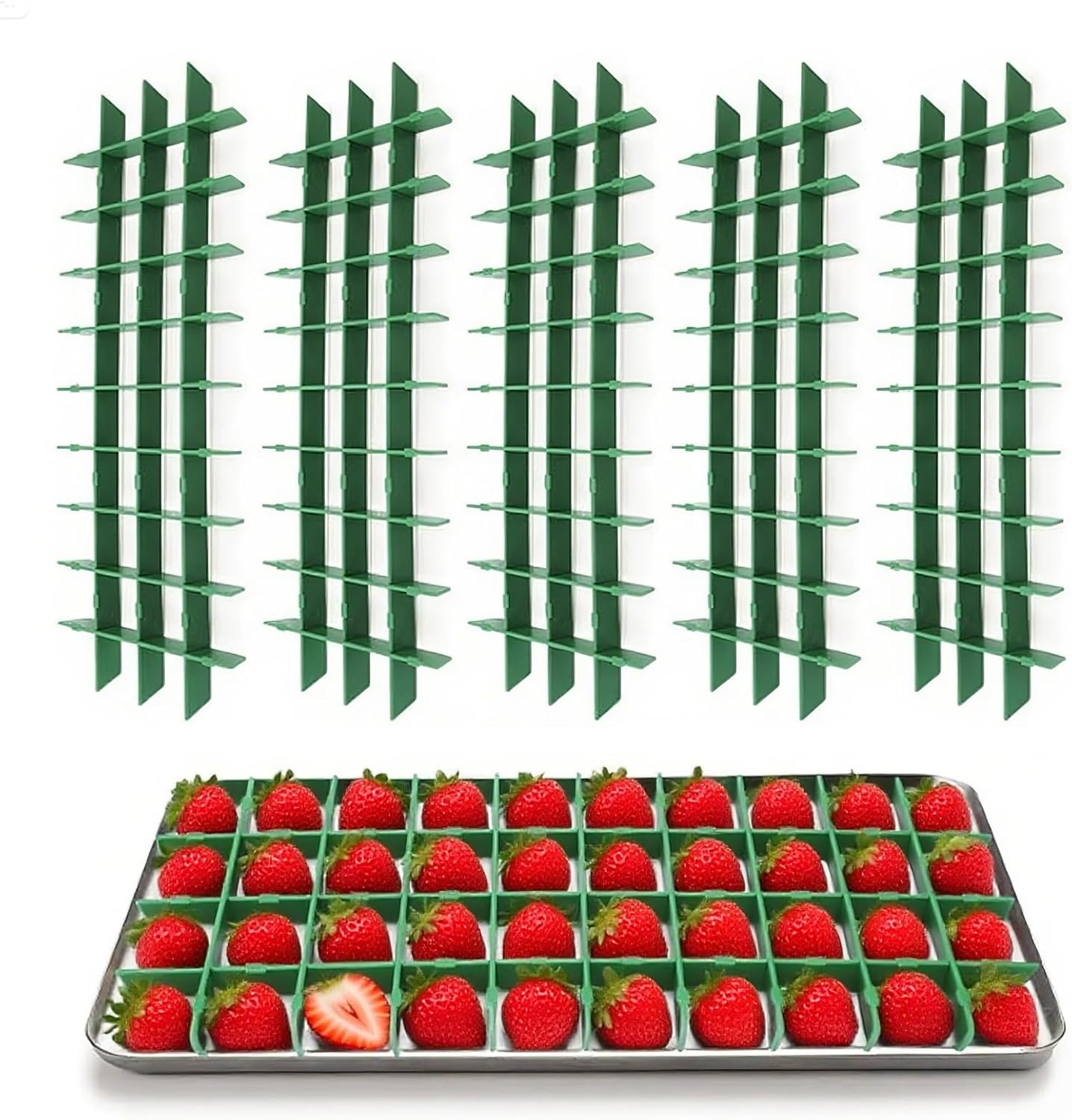 5 Sets Medium Freeze Dryer Tray Dividers Compatible with Harvest Right Trays, Freeze Dried Strawberrie Candy Fruit Dog Cat Treats Tray Dividers, Ideal Accessories for Freeze Dryer Owner(Green)