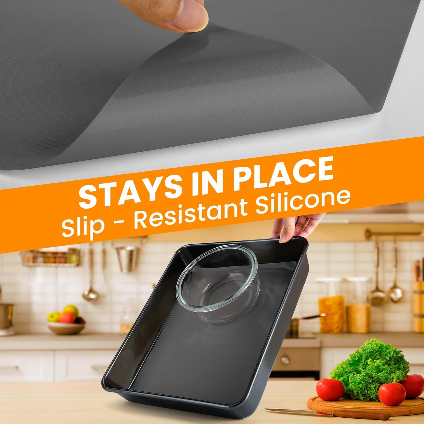 Silicone Baking Mat Roll -Reusable & Best German Silicone Mat Roll-Heat Resistant Freeze Dryer Mat Non Stick Pastry Mat Dough Rolling Mat, Non Slip Countertop Protector Mat, Cut to Size Silicone Mat