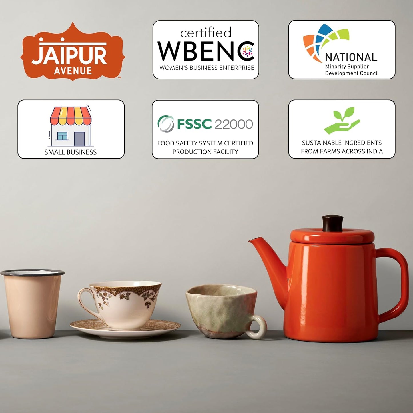 Jaipur Avenue Vanilla Chai Tea Mix Crafted with All-Natural Assam Black Tea, Vanilla, Cane Sugar, and Premium Dry Milk - Preservative-Free, Gluten-Free, Authentic Indian Chai Tea Latte (15 Servings)