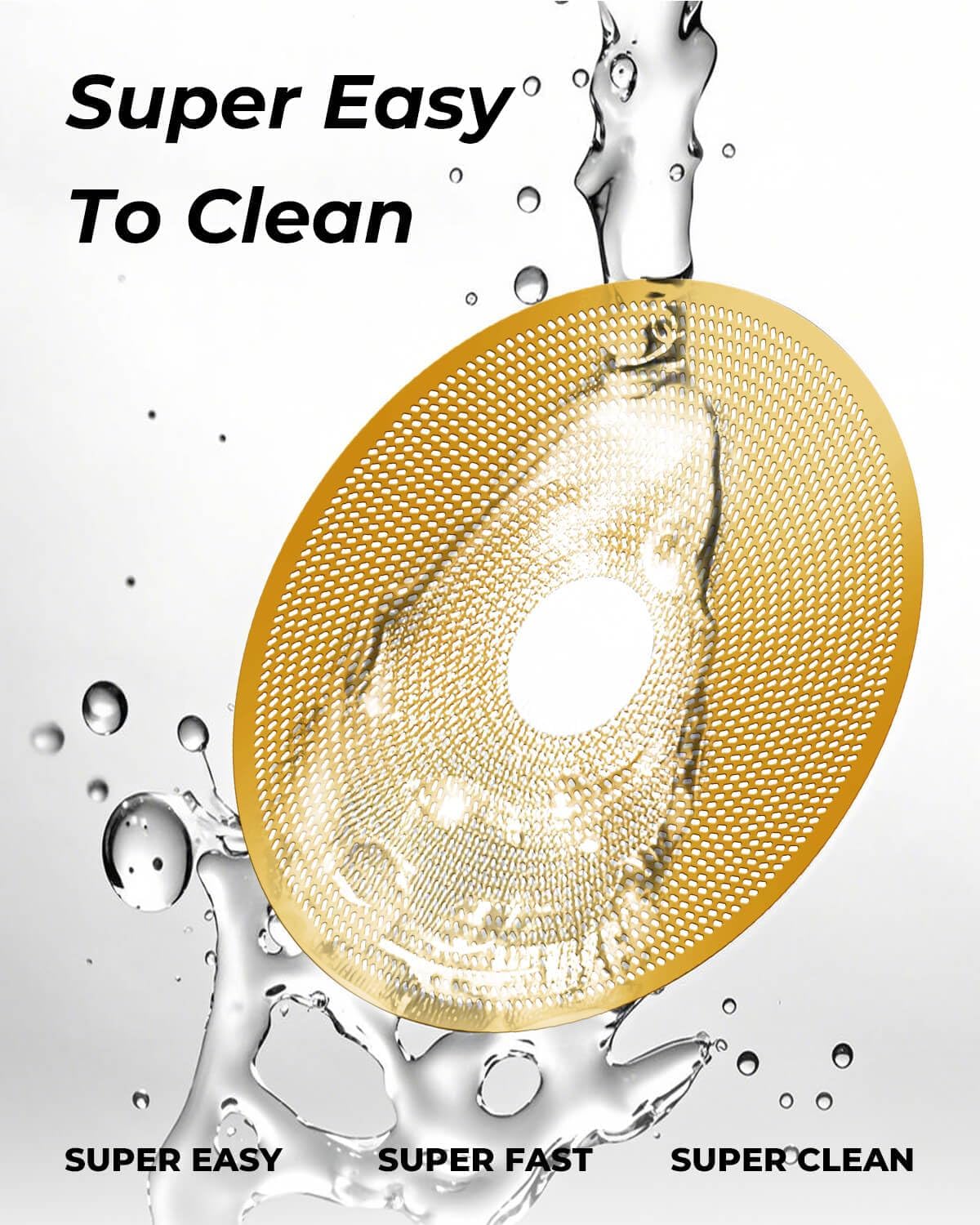 3 Pcs 58mm Espresso Puck Screen with Round Hole in the Middle - 0.2mm Ultra Thin Espresso Puck, Stainless Steel Reusable Coffee Filter, Suitable for La Marzocco/Gaggia (Golden)