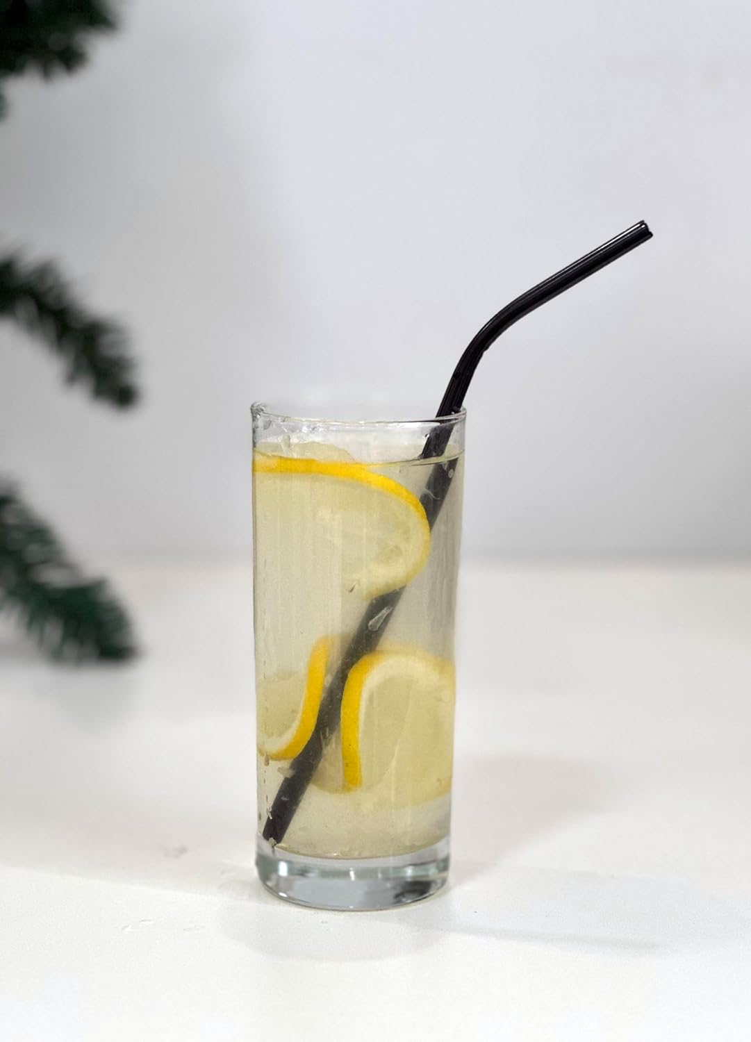 10 Pcs Stainless Steel Straws, Reusable Drinking Straws, 5 Straight + 5 Bent Metal Straws Set With 2 Pcs Cleaning Brushes (Black, 8.5 Inch)