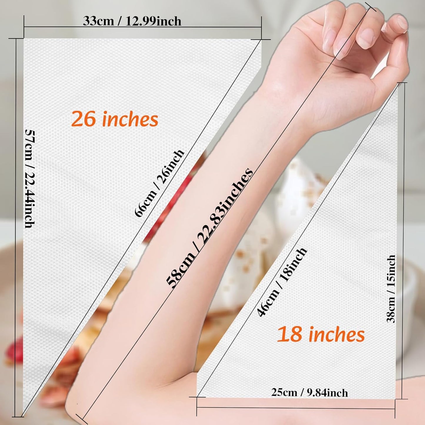 18 Inch Tipless Piping Bags for Royal Icing, 26 Inch Large Piping Bags, Thickened and Non-Slip Piping Icing Bags Disposable