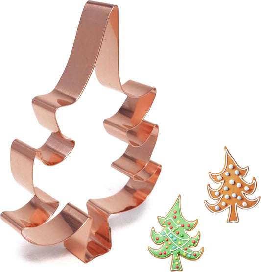 Whimsical Christmas Tree Cookie Cutter 5.5 Inch Handcrafted in USA by The Fussy Pup