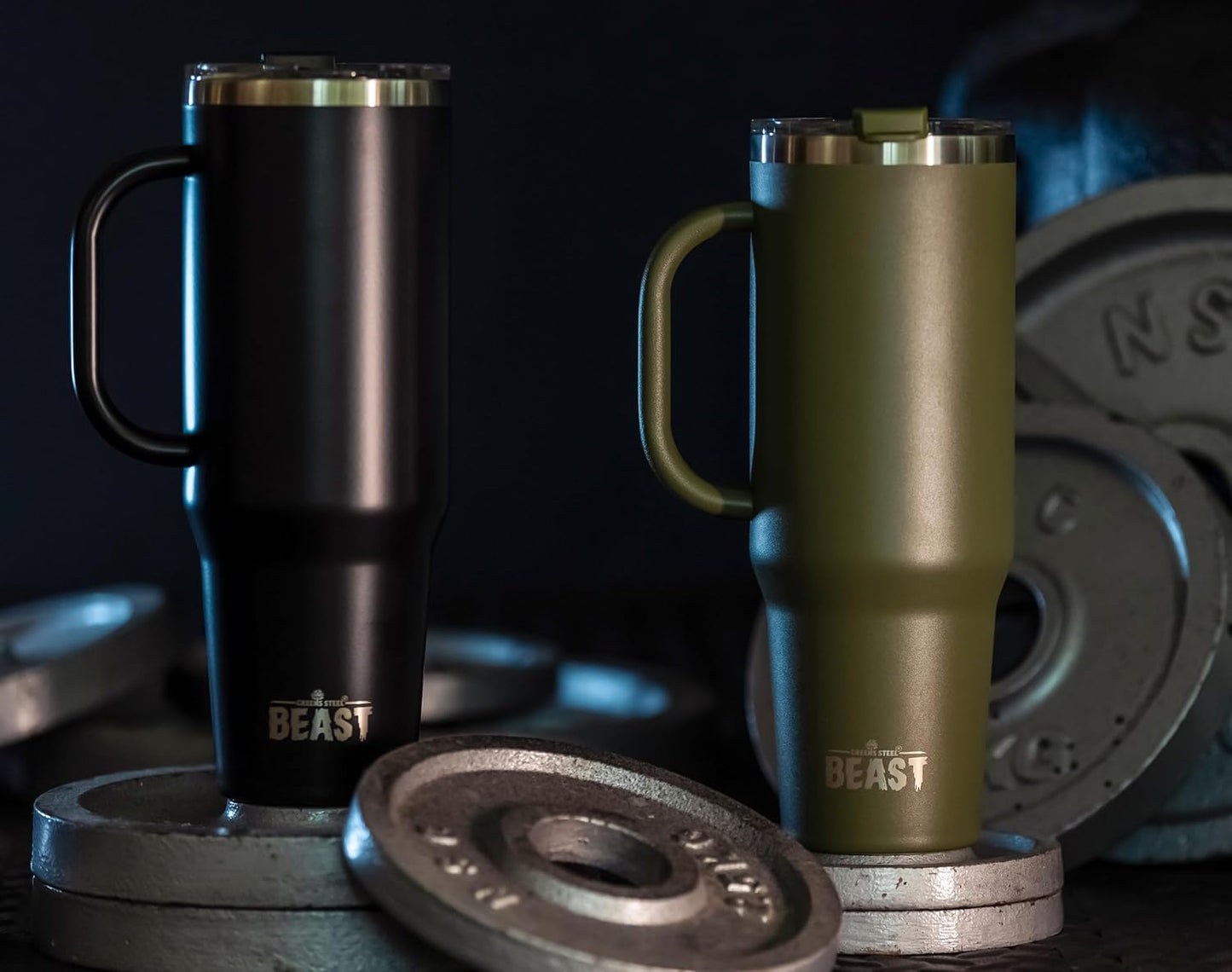 Beast 50 oz Tumbler Stainless Steel Vacuum Insulated Coffee Ice Cup Double Wall Travel Flask (Army Green)