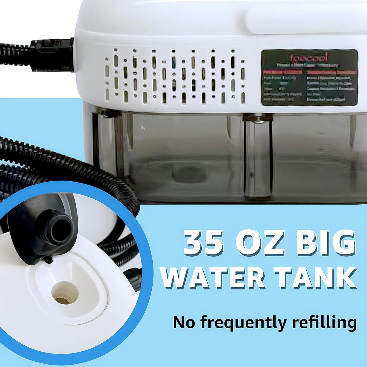 Handheld Steam Cleaner 2500W, 15s Fast Heat-Up pressurized steam cleaner with 1.1L Tank, 6-Level Adjustable Steam Cleaner for Home, Car Detailing, Grout Tile, Couch, Floor Cleaning(White 2)