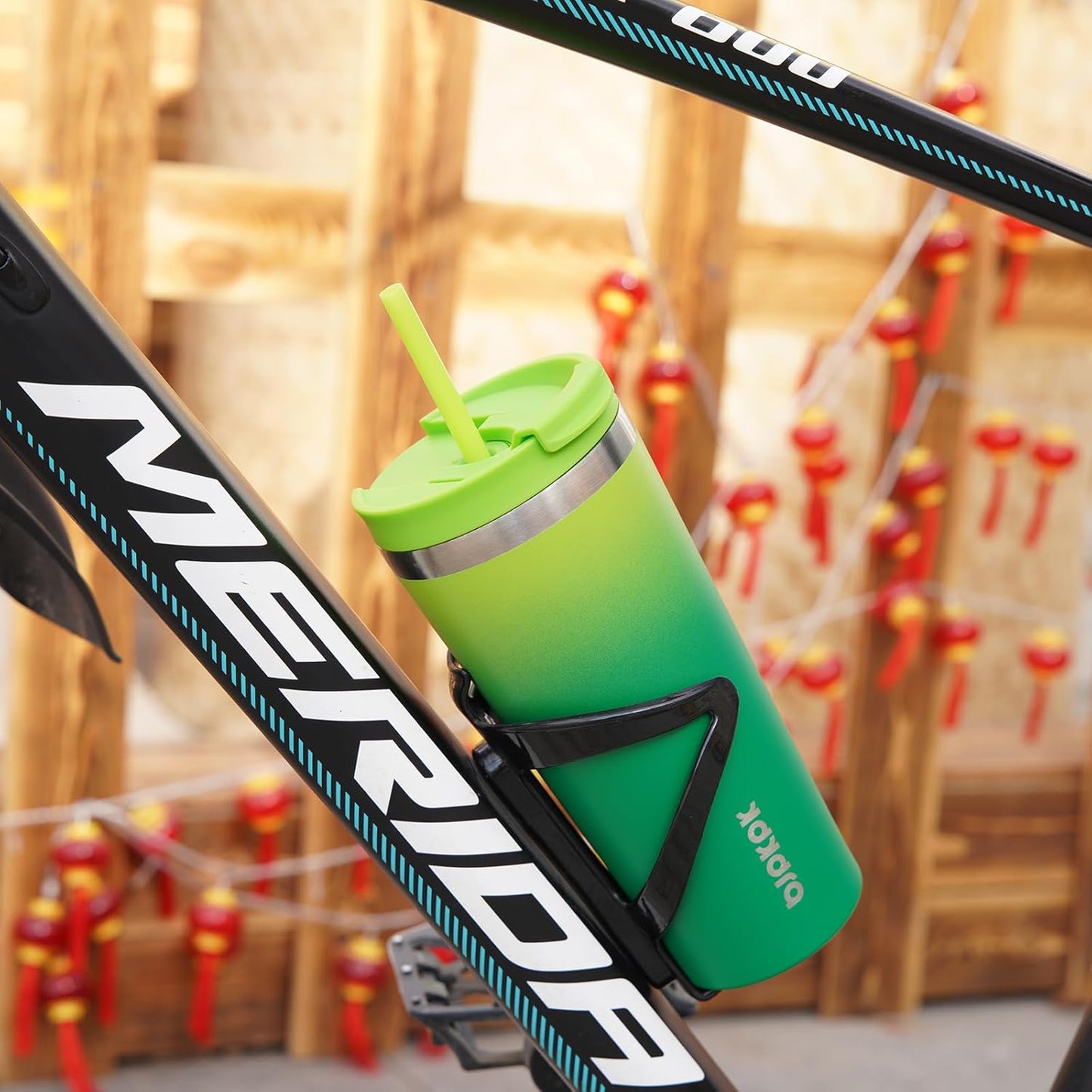 BJPKPK 18oz Tumbler With lid And Straw Stainless Steel Travel Coffee Mug Insulated Tumblers Cups,Bamboo Grove