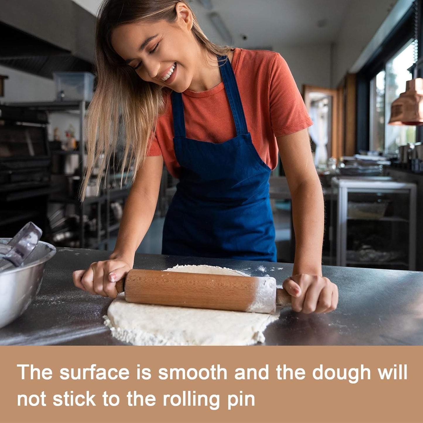 HARFINGTON 2pcs Silicone Rolling Pin 10" Stainless Silicone Surface Non-Stick Stainless Steel Inner Core Dough Roller Kitchen Roller for Baking Pastry Pizza Fondant Bread, Pink,Green