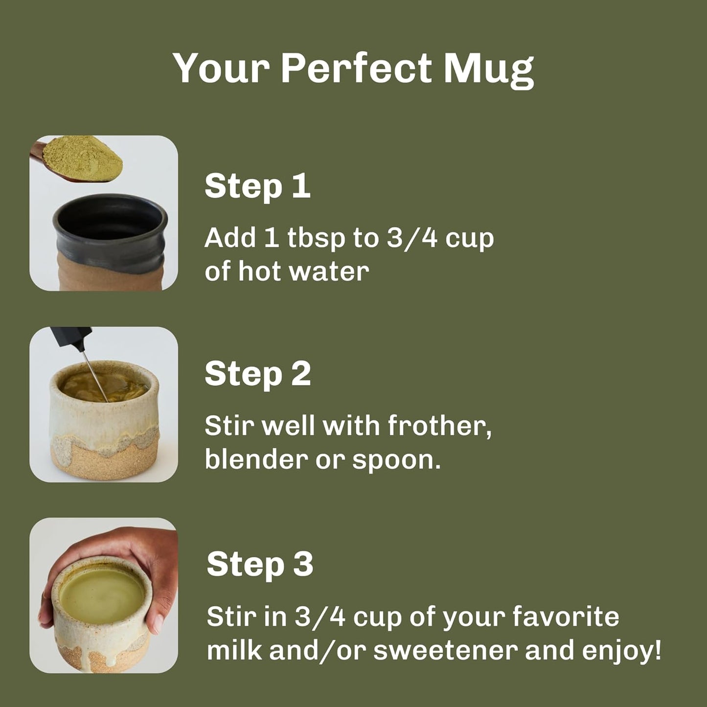 MUDWTR Mushroom Matcha Powder | 3,000mg of Adaptogenic Mushrooms | Japanese Matcha Powder Blend | USDA Organic | Energy, Focus & Immunity Support | Lion's Mane, Chaga, Reishi, Cordyceps | 30 Servings