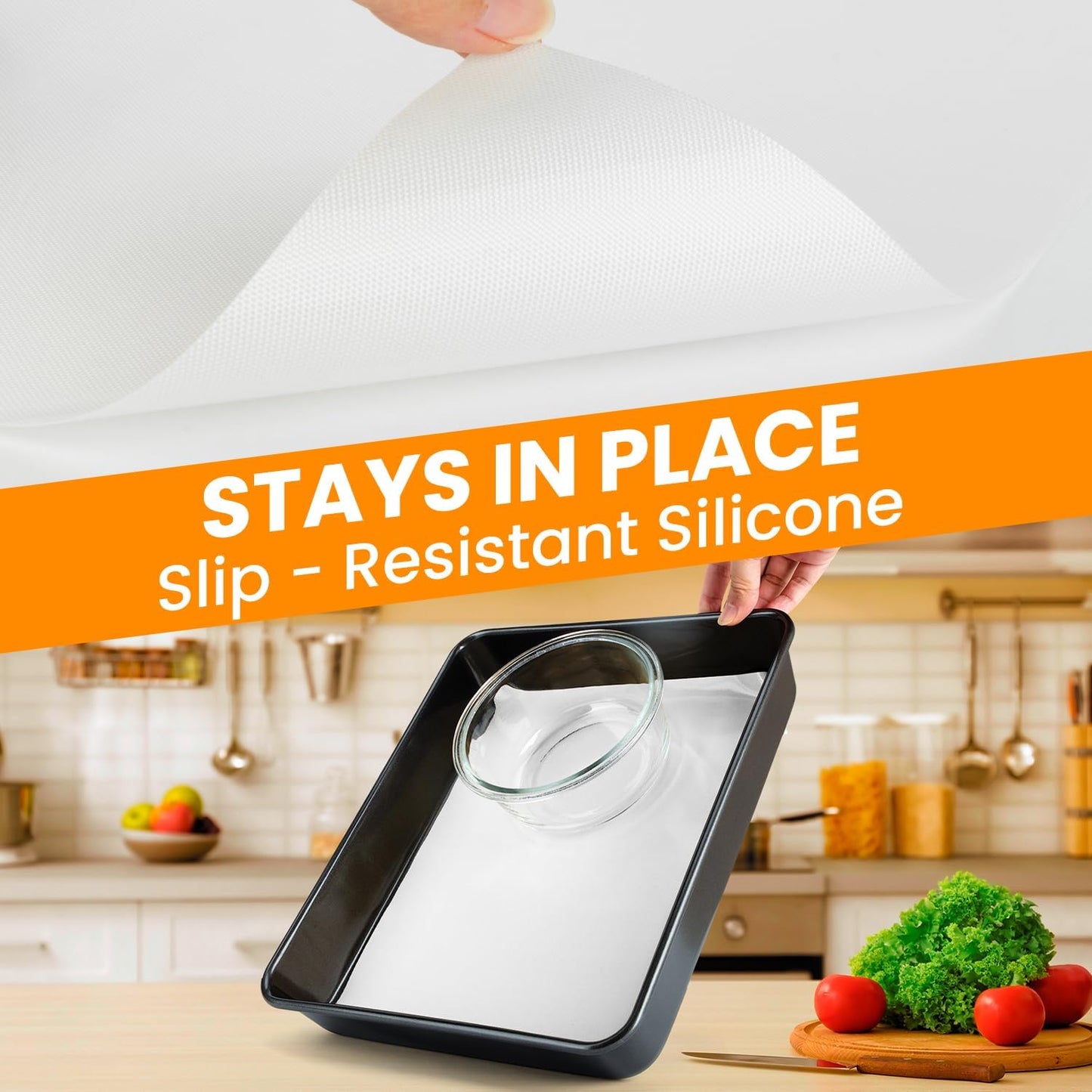 Silicone Baking Mat Roll - Best German Silicone -Heat Resistant Pie Cookie Bread Pizza Macaron Baking Mat, Silicone Pastry Mat, Non-Stick Dough Mat Non-slip Silicone Mat Roll for Countertop Protector