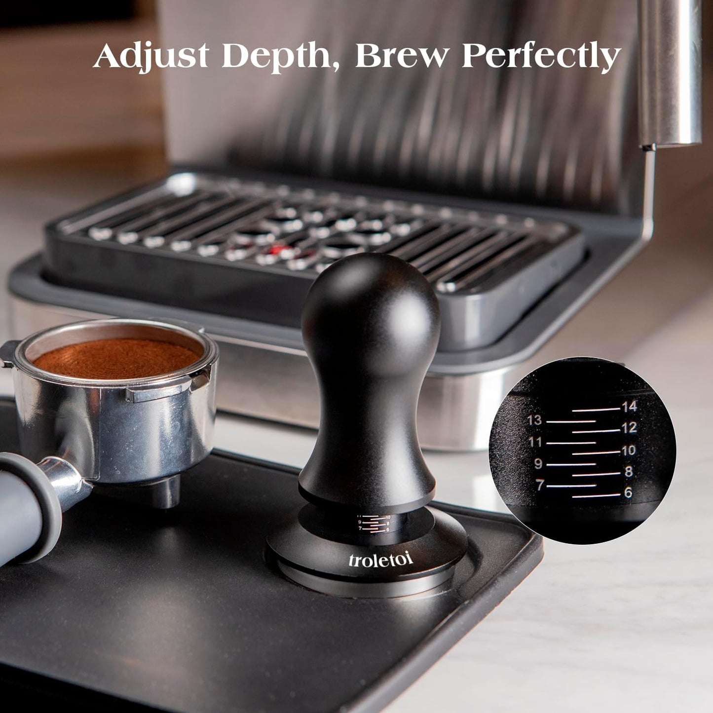 7 PCS Espresso Accessories Kit: 53.3mm Espresso Tamper, Coffee Distributor, Puck Screen, Dosing Funnel and WDT Tool Espresso Machine Accessories, Barista Tools for 54mm Portafilters