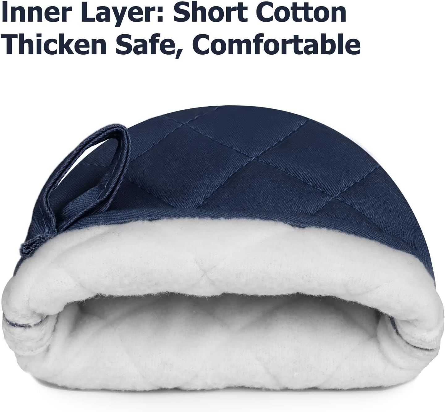 1 Pair Short Oven Mitts, Heat Resistant Silicone Kitchen Mini Oven Mitts for 500 Degrees, Non-Slip Grip Surfaces and Hanging Loop Gloves, Baking Grilling Barbecue Microwave Machine Washable