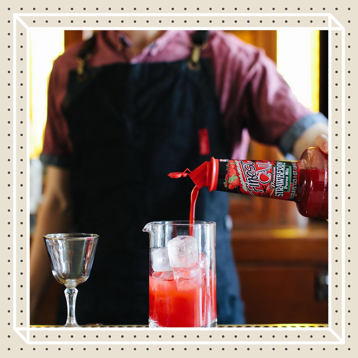 Finest Call Premium Strawberry Puree Drink Mix, 1 Liter Bottle (33.8 Fl Oz), Pack of 3