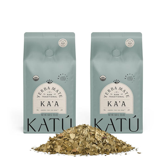 Katú Ka’a Yerba Mate Tea – 2-Pack (2 x 500g) – Organic Loose-Leaf, Air-Dried & Unroasted for Smooth Traditional Taste & Natural Energy – 1kg Total