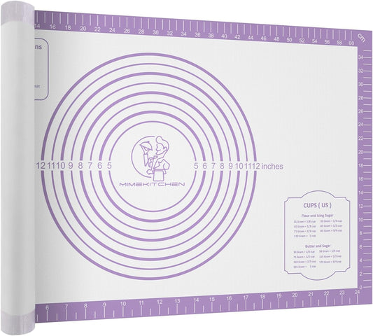 Silicone Mat for Baking, Non Stick Silicone Pastry Mat for Dough Pie Crust, Rolling Mats for Making Cookies Macarons Bread, Easy to Clean& Store