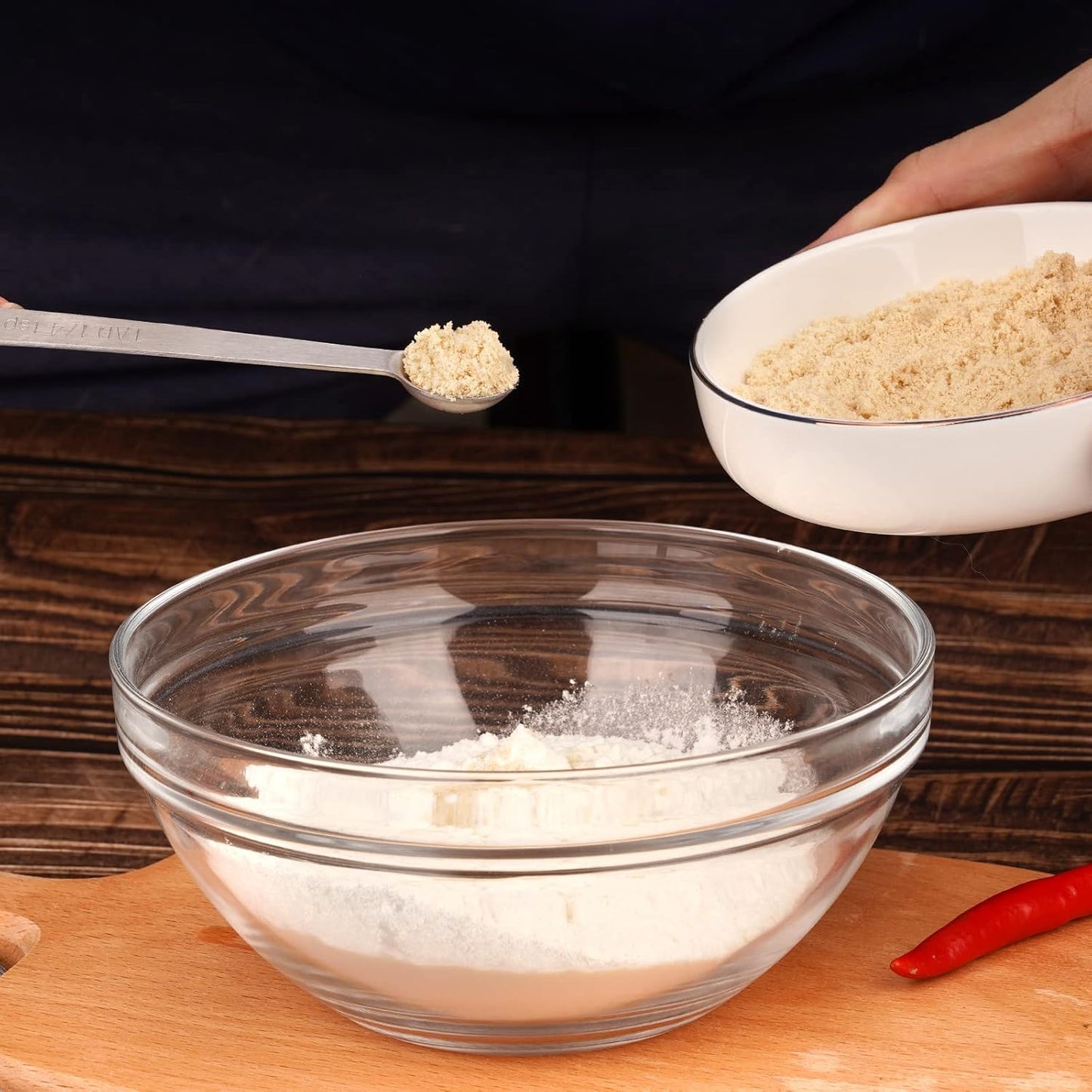 Mini Measuring Spoon Set, Heavy Duty Stainless Steel Measuring Spoons for Cooking Baking, Tablespoon Teaspoon for Dry or Liquid Ingredients, Fits in Spice Jar, 1/64 1/32 1/16 1/8 1/4 tsp