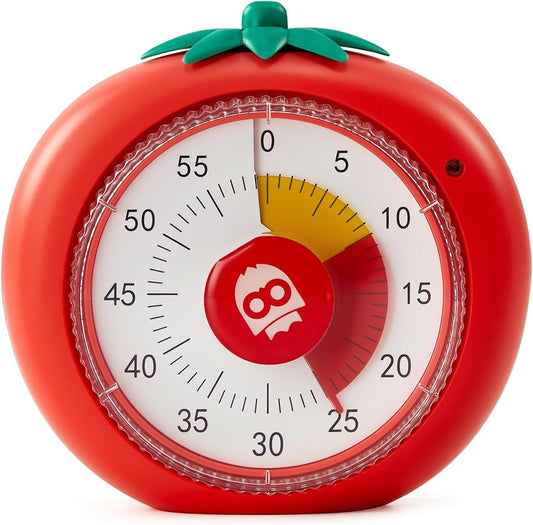 Timer for Kids, 60-Minute Countdown Visual Timer for Classroom Office Kitchen, Desk Timers Kids Time Management Tools for ADHD Focus, 4-Color Zone Pattern Pomodoro Timers