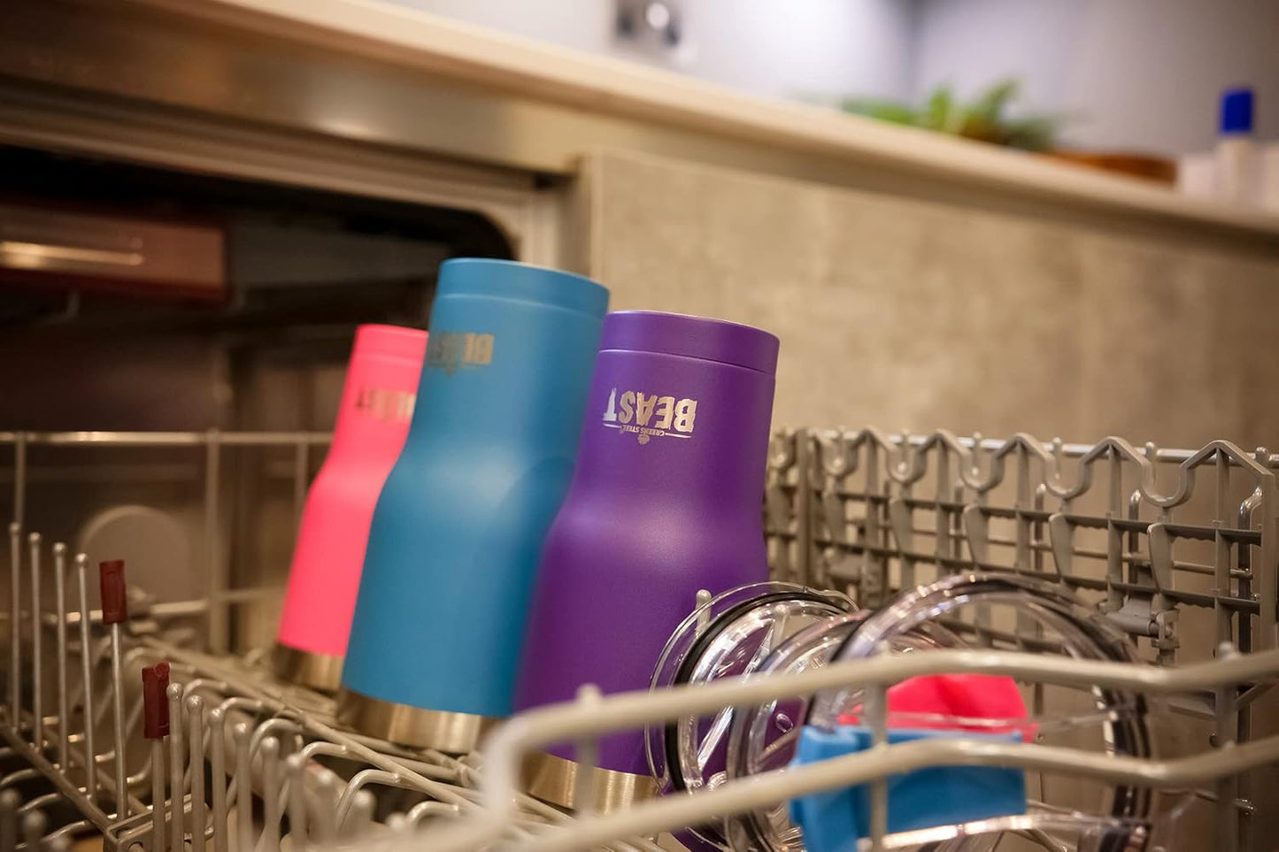 Beast 30 oz Tumbler Stainless Steel Vacuum Insulated Coffee Ice Cup Double Wall Travel Flask (Purple)