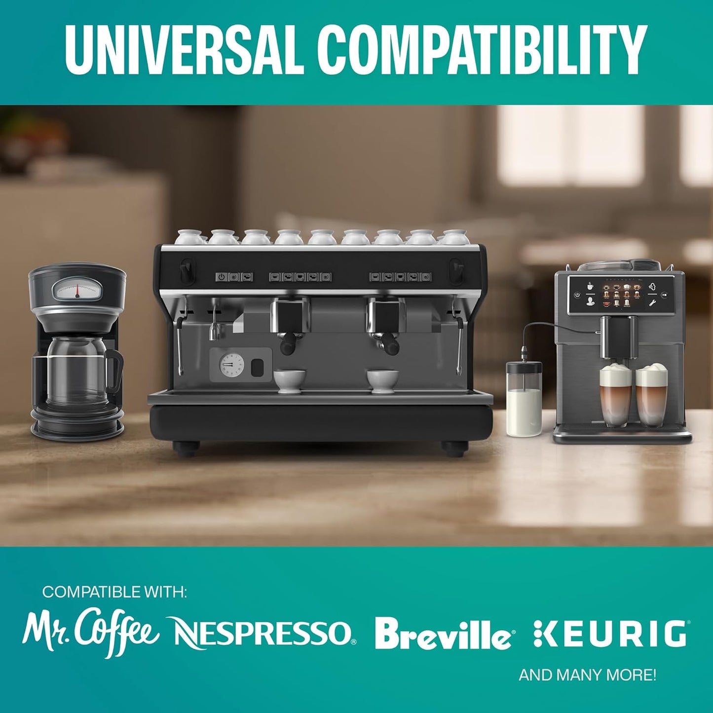 Coffee Maker Cleaner Tablets – Descaling & Cleaning Solution for Coffee Makers, Pot, Espresso Machines – Compatible with Breville, Miele, Keurig, DeLonghi, Nespresso & More – Removes Stains & Oils