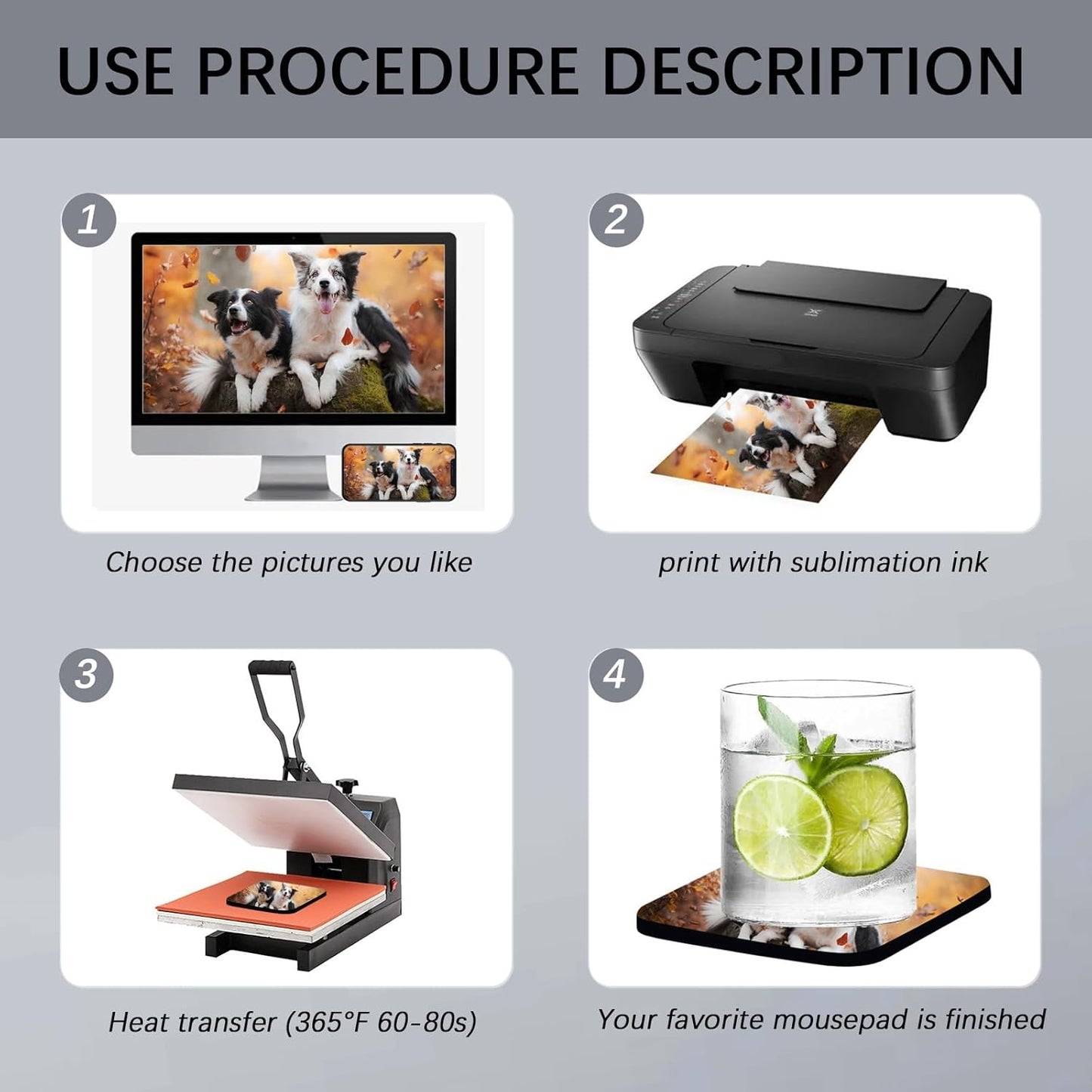 50 PCS Sublimation Blank Cup Coasters Bulk, 4x4 Inch Square Blank Cup Mat Rubber for Sublimation Transfer Heat Press Printing DIY Crafts