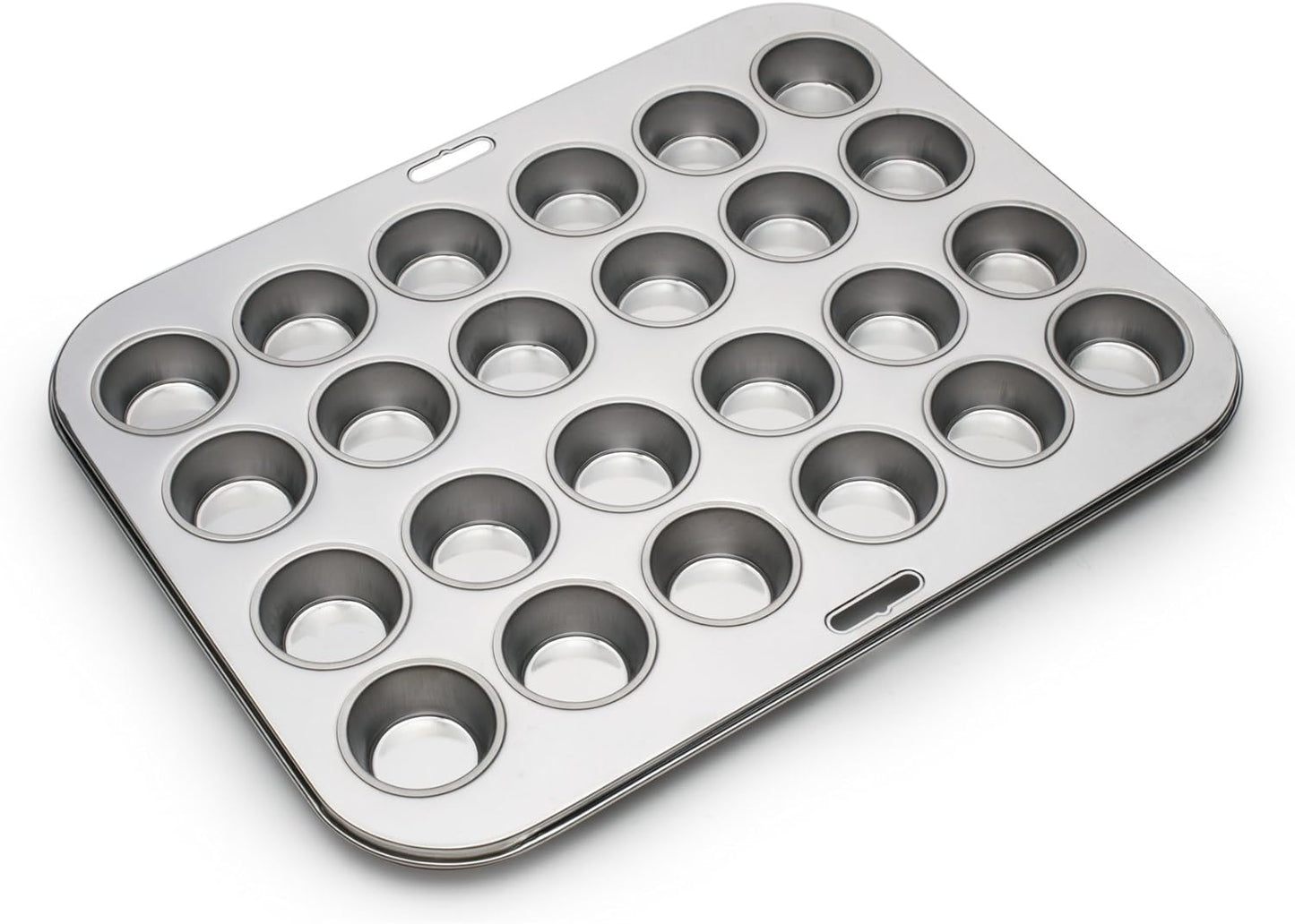 Fox Run Mini Muffin and Cupcake Pan, 24 Mini Cups, Stainless Steel Baking Pan, 10.5 x 13.75 x 1.5 inches,