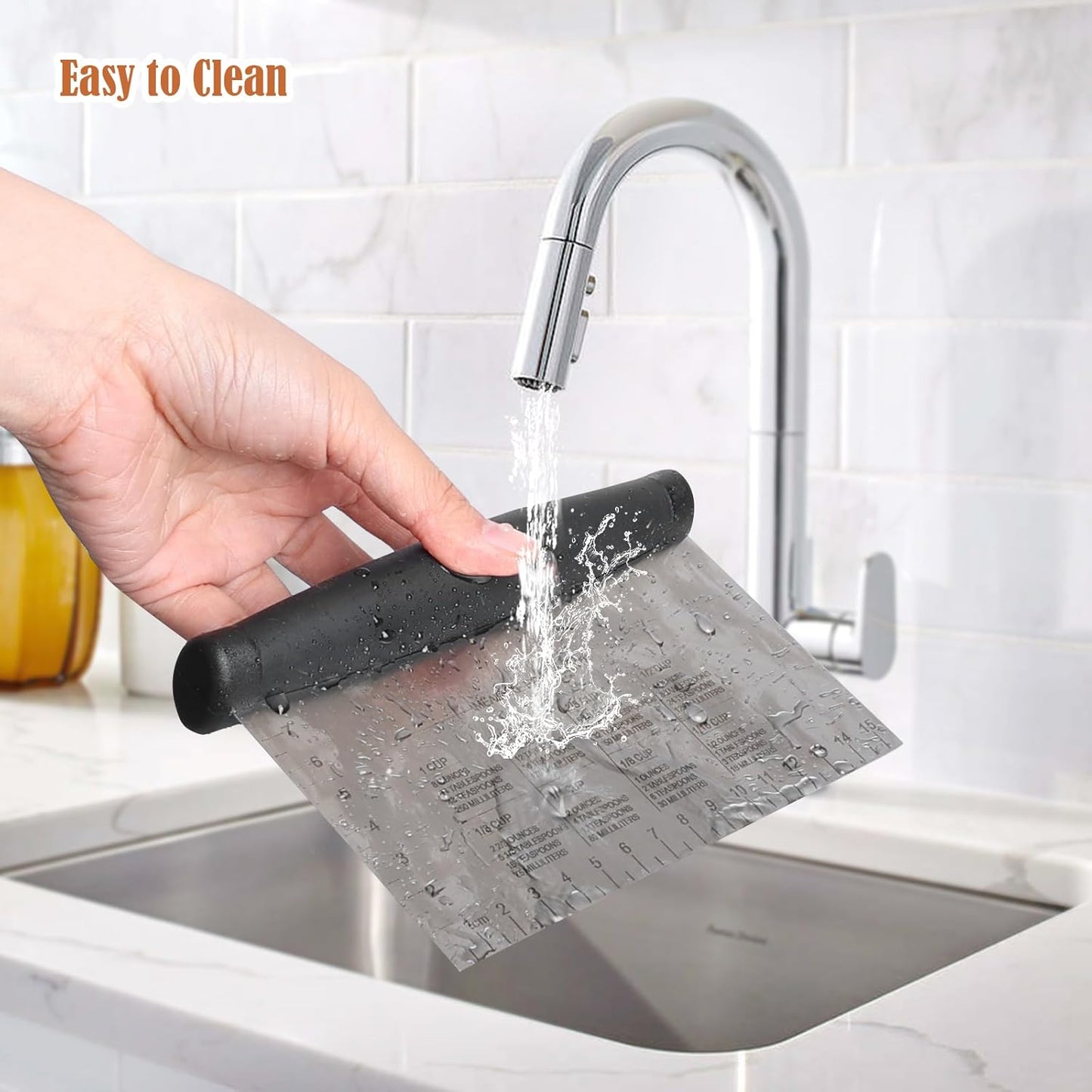 Stainless Steel Dough Scraper & Chopper - 6 Inch Multi-Purpose Kitchen Tools with Measuring Markings, Cutter for Dough, Cake,Griddle Scraper,Bench Scraper and Extra Bowl Shaped Scraper