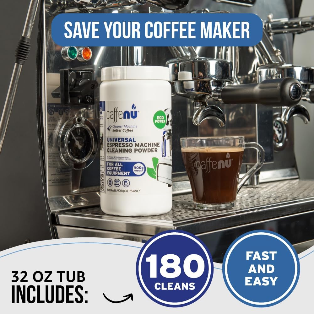Coffee Machine Cleaner Powder 900G / 31 oz. Essential part of your Barista Accessories. Espresso Machine Cleaner. Coffee Cleaning Powder For Group Head. Use on your Commercial Machine. For Barista Kit
