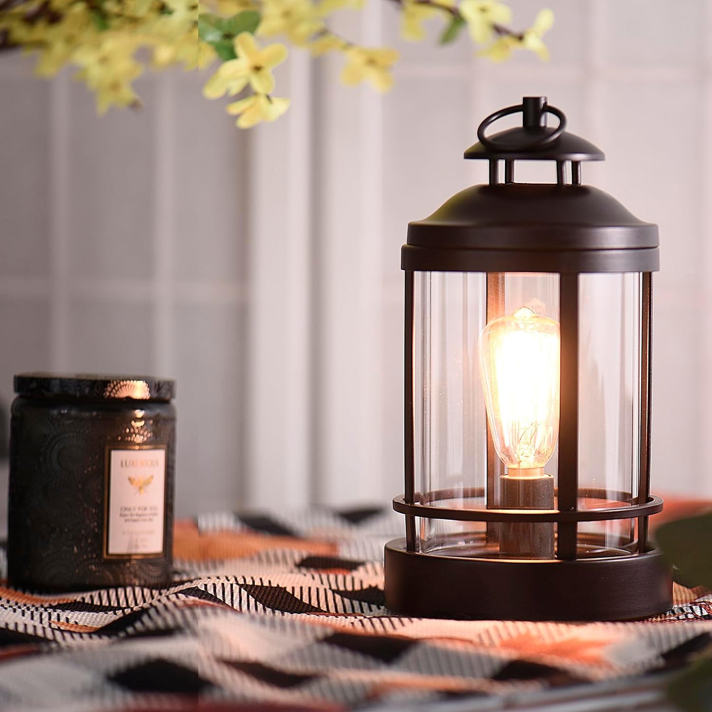 Electric Wax Warmer - Metal Wax Melting for Scented Wax, Edison Light Bulb Candle Wax Burner, for Home Decoration Office Wax Melting Melter, Gift (Retro, Castle)