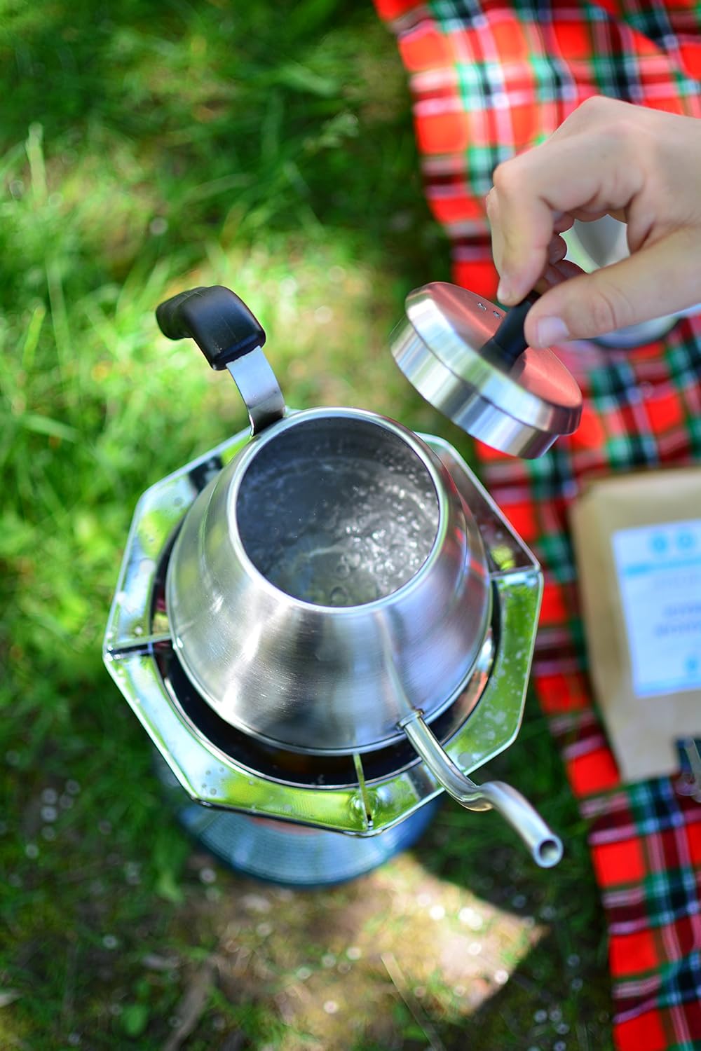 GROSCHE - Marrakesh Gooseneck Kettle Stovetop - 34 oz Stainless Steel Pour Over Coffee & Tea Kettle - Gooseneck Design for Precise Pouring, Integrated Thermometer for Optimal Brewing Temperature