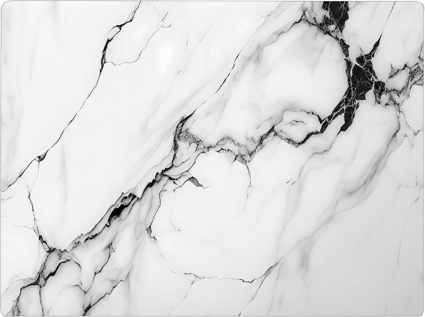 White Black Agate Marble Kitchen Glass Cutting Board Ocean Decorative Gift Marbled Granite Stone Rock Gift For Her Mom Wife (White Black)