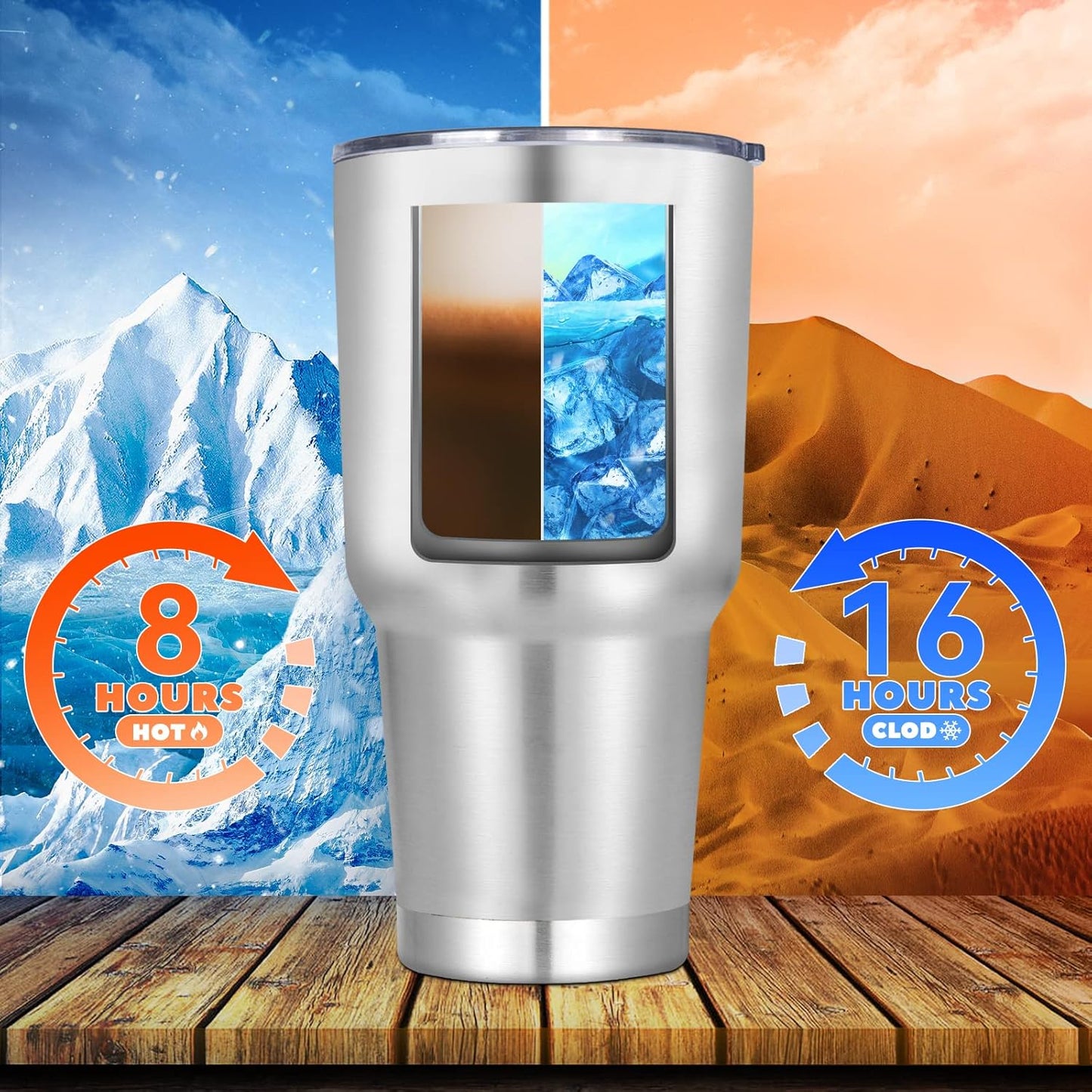 DOMICARE 30 oz Tumbler with Lid and Straw, Stainless Steel Tumblers Bulk, Insulated Vacuum Double Wall Travel Coffee Mug, Durable Powder Coated Tumbler Cup (Stainless Steel, 1)